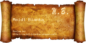 Meidl Bianka névjegykártya
